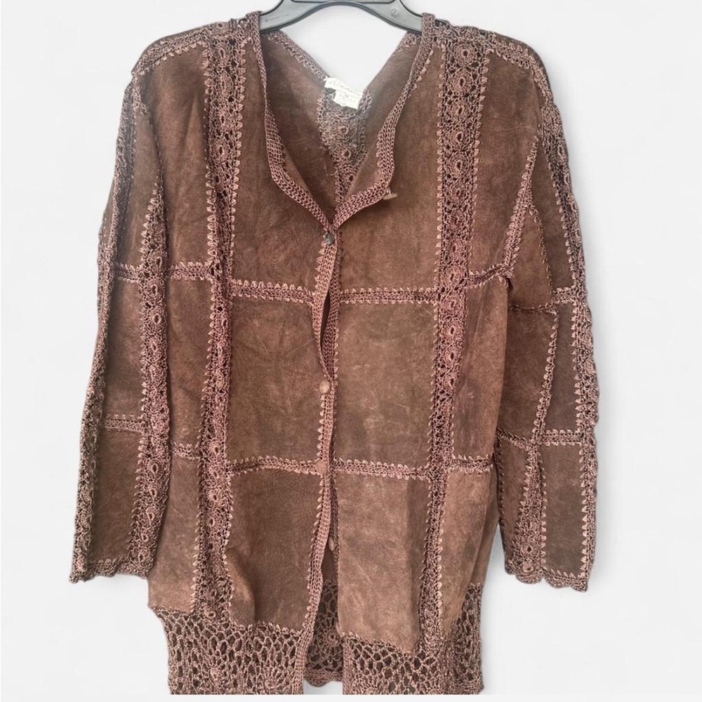 Brown Crochet Women's Jacket